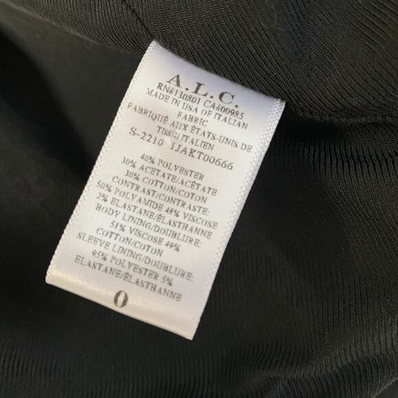 A.L.C. Women Declan Blazer Double Breasted Size 0 Black Brocade Jacquard - Picture 11 of 16